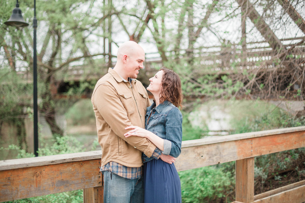 Elli and Kevin decided to have their engagement session in the cute little town of Winters, CA because of the significance it held for them.  It was here where they had their first date and also where he proposed!