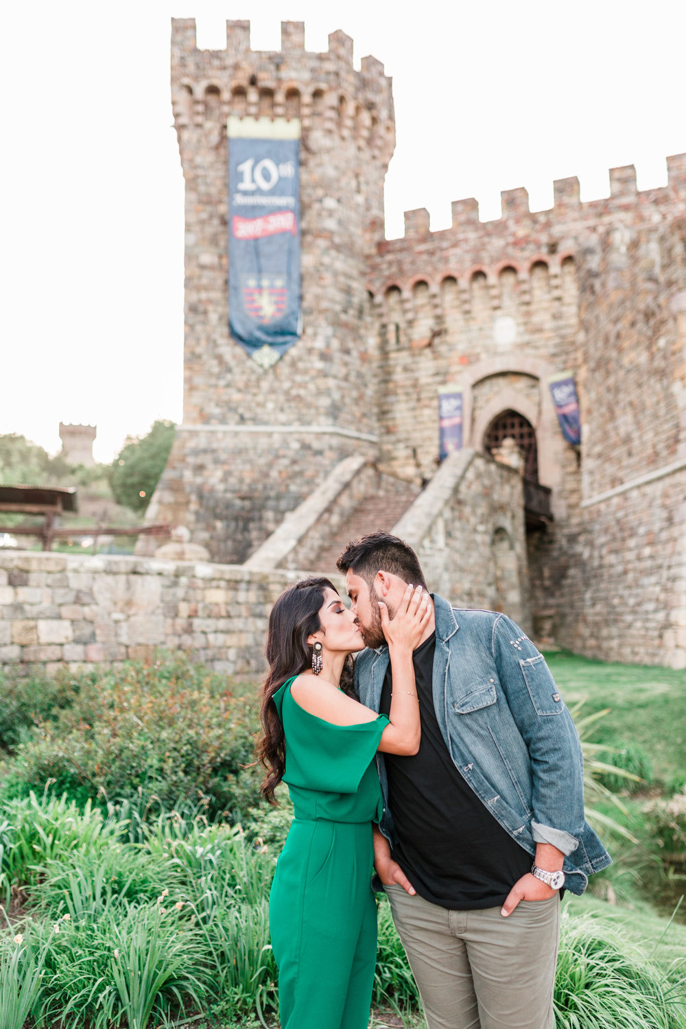Sandra and Emmanuel live in the greater Sacramento area but they wanted to do their engagement session in Napa Valley.  A few weeks prior to our session, they visited some wineries and decided on doing the photos at the Castello di Amorosa.